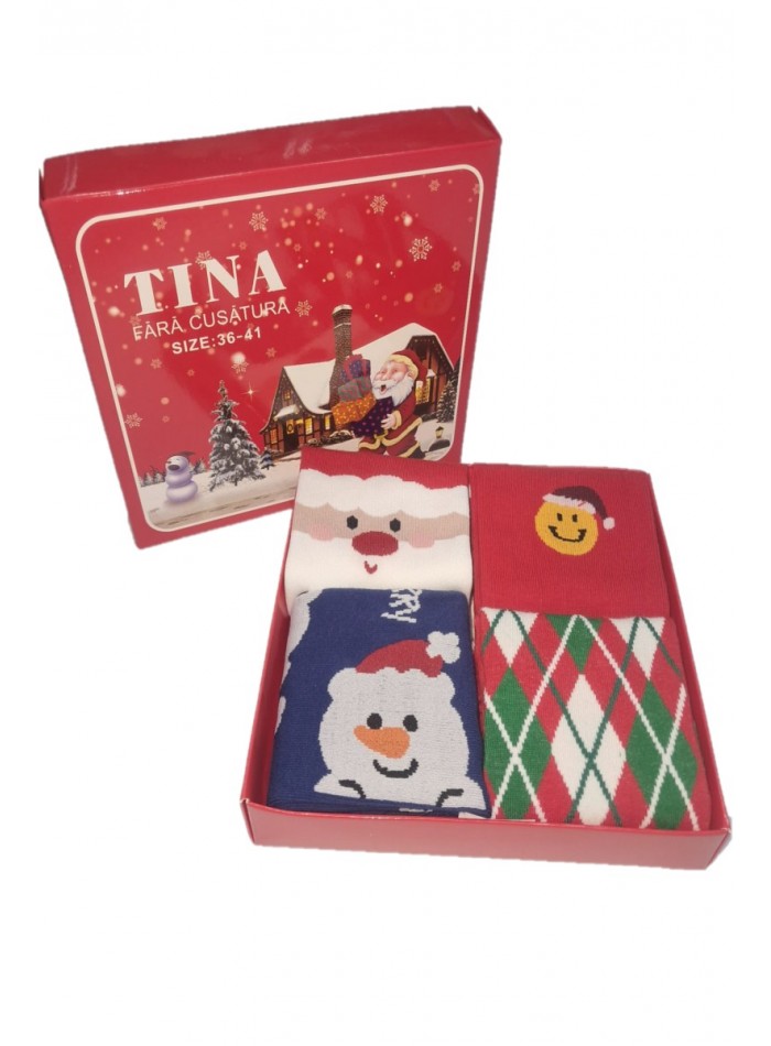 Set de sosete Santa Present, om albastru